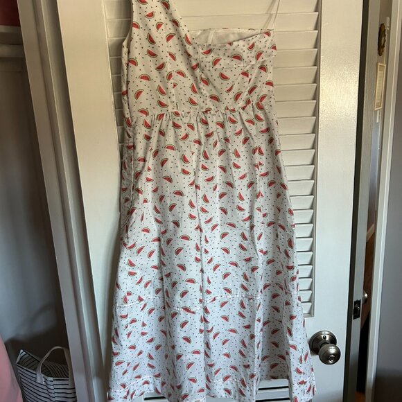 Anthropologie Parkbound One-Shoulder Watermelon Print Dress. Women’s 00 - Picture 3 of 4